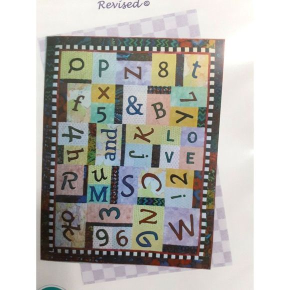 BJ Designs Patterns quilt sewing pattern Alphabet & Numbers Soup - Picture 2 of 2